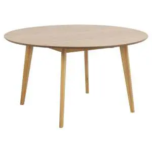 Promoties 57 Ronde eettafel Ø140 cm met eikenfineer