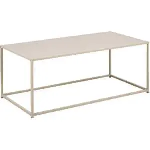Promotions 121 Table basse 100 cm, mélaminé gris et acier gris mat