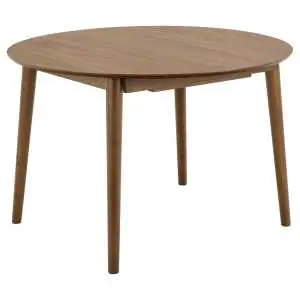 Promoties 58 Ronde eettafel Ø115(154) cm met verlengblad in walnootlook