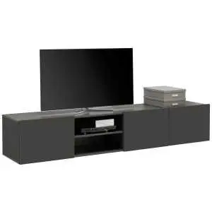 Lowboard in cashmere met 2 deuren en 2 lades
