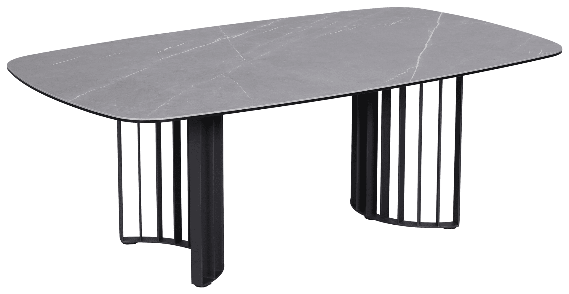 Salontafel van 120 x 70 cm met grijs keramisch blad