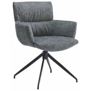 Fauteuil 64 cm, anthracite et piètement noir