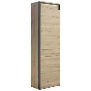 Armoire 60 cm, chêne artisan avec chant ABS noir