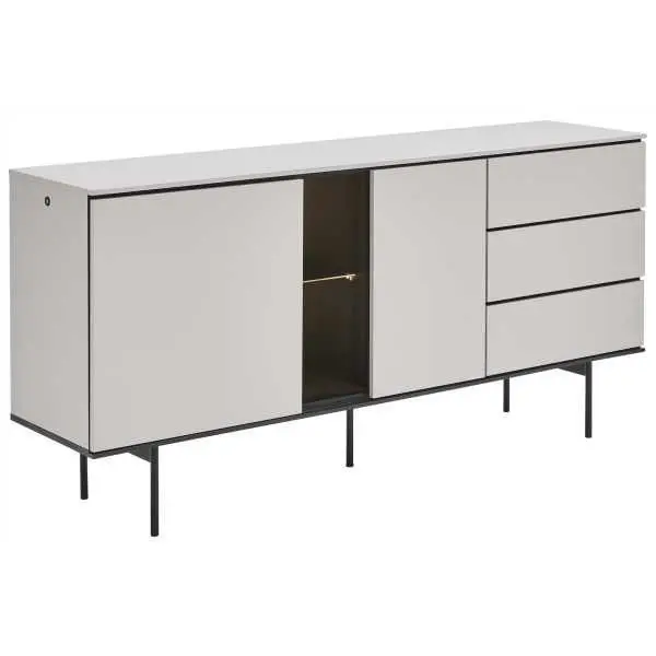Dressoir in cashmere met 2 deuren en 3 lades