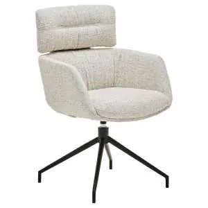 Promoties 51 Armleunstoel in beige webstof met draaifunctie