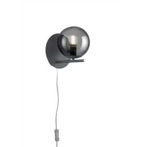 Wandlamp 1xE14 antraciet 18x20,6cm