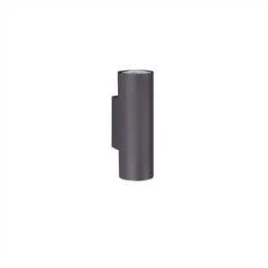 Wandlamp 2xGU10 mat zwart 6x18xØ8cm