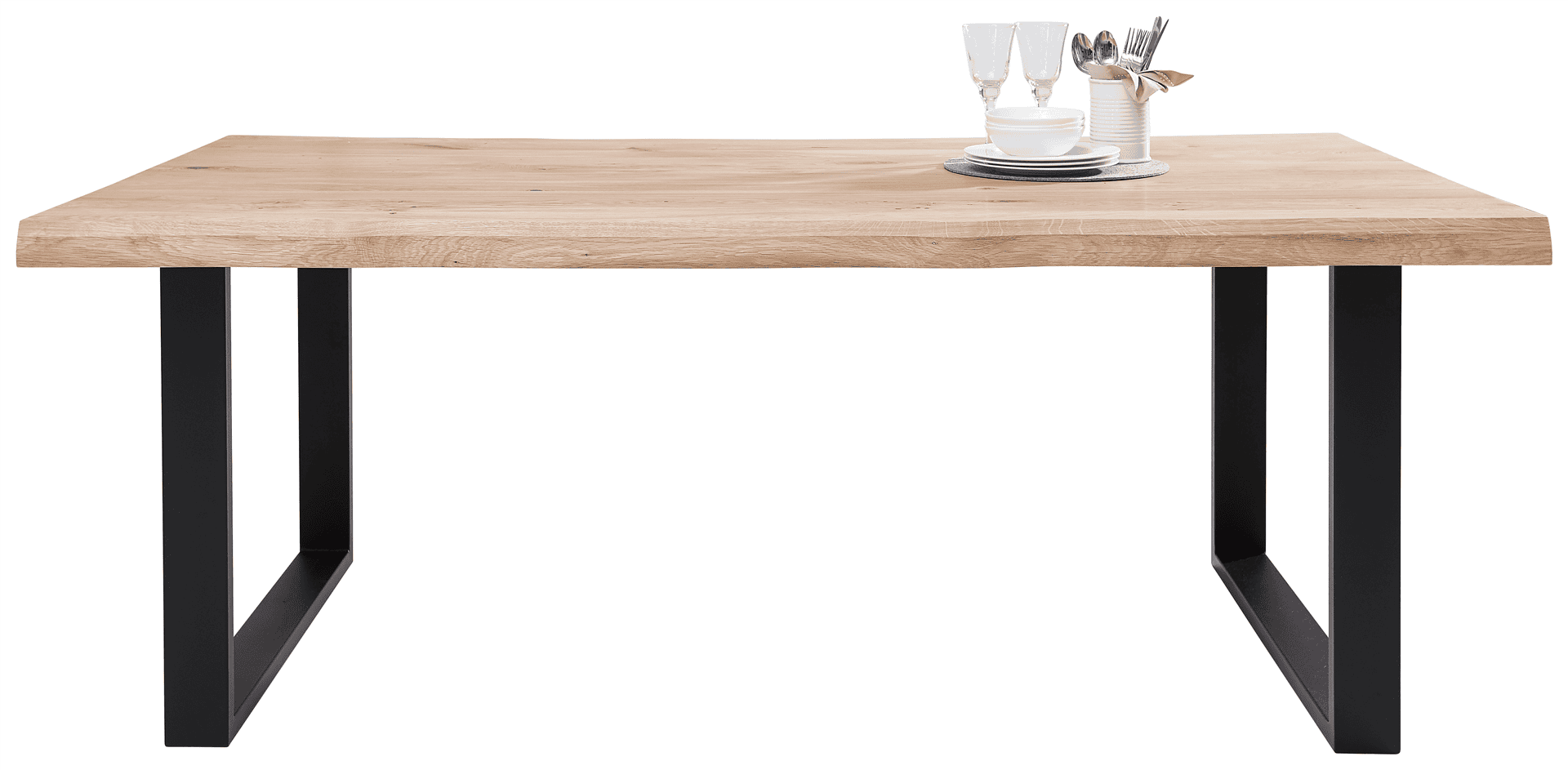 Eettafel in massief wild eiken
