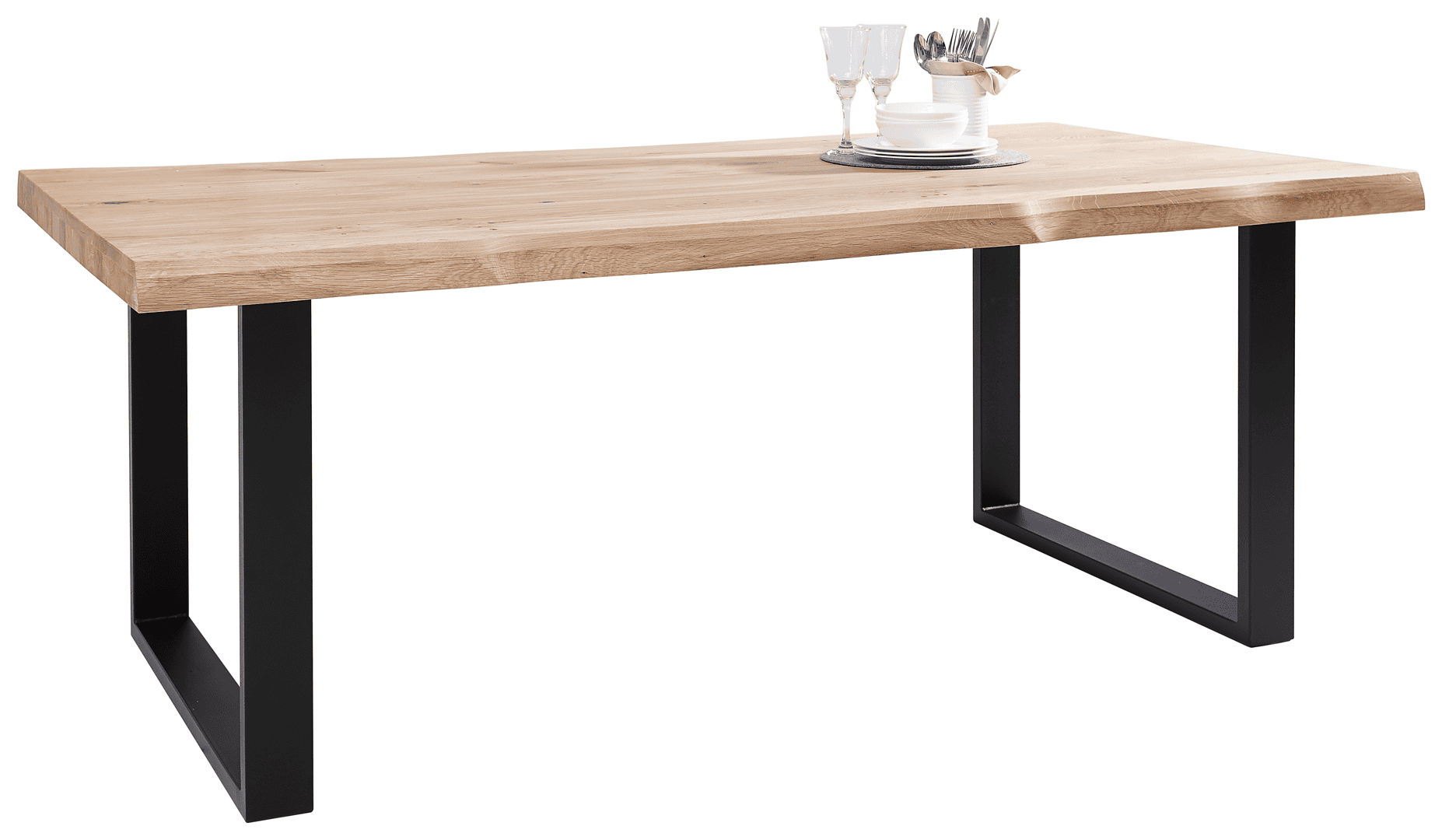 Eettafel in massief wild eiken