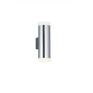 Applique murale, plastique blanc, finition chromée, avec 2 x LED 3000K