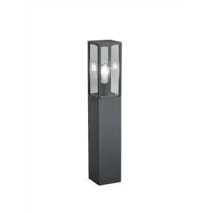 Vloerlamp met glas en aluminium (antraciet)