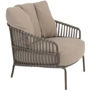 Chaise longue, Terre avec 2 coussins