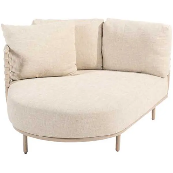Chaise longue met ademend textileen