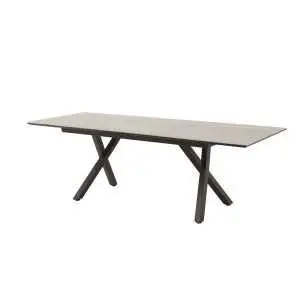 Promoties 20 Uitschuifbare tuintafel met vlinderuitschuif en steenlook blad