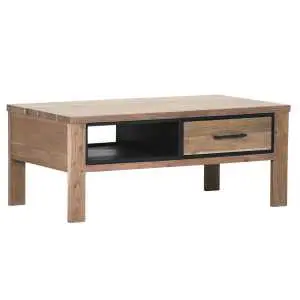 Salontafel met 2 laden in acacia