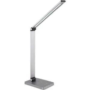 Lampe de bureau 250 lumens, crème-gris avec variateur tactile et chargement Qi