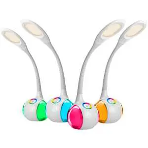 Lampe de bureau 51 cm, plastique blanc, LED 6 W