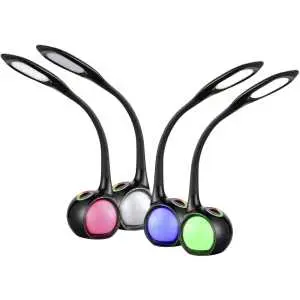 Lampe de bureau 51 cm, plastique noir, LED 6 W