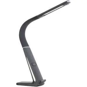 Lampe de bureau 48 cm, noire avec gradation et chargeur Qi
