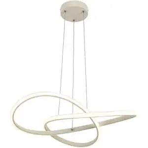 LED-hanglamp in zandkleur – Ø 55 x H 120 cm