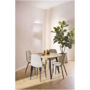Ronde eettafel Ø120 cm in eiklook