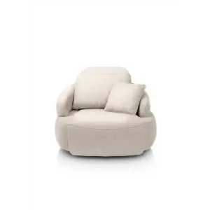 Relaxfauteuil XL in beige stof, 123 x 89 x 122 cm