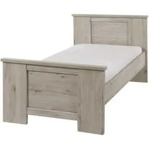 Bed KENT – Millennium eik lichtgrijs