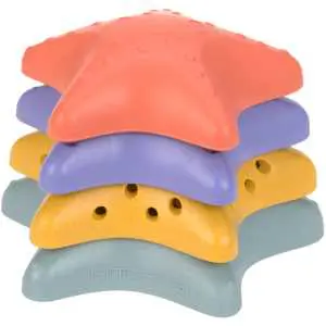 Jouet à empiler Étoile de mer, rose/lilas/jaune/bleu