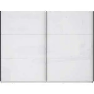 XL schuifdeurkast 270 cm breed in wit en hoogglans wit - 269,9 x 209,7 x 61,2 cm