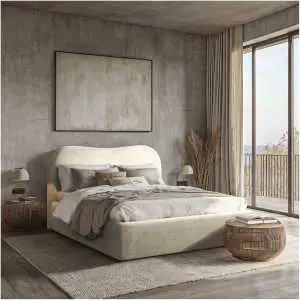 Gestoffeerd bed 160×200 met lattenbodem en opbergruimte Gestoffeerd bed 160x200 met lattenbodem en opbergruimte