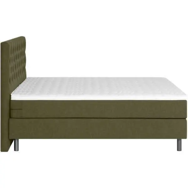 Boxspring 180x200 in olijfgroen Boxspring 180x200 in olijfgroen