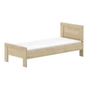 Eenpersoonsbed 90x200 in eiklook