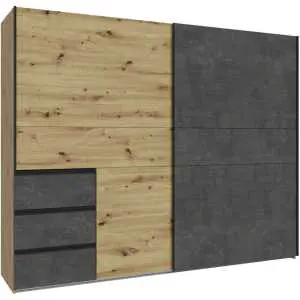 Promoties 78 Kleerkast met 2 schuifdeuren - 250,1 x 200,5 x 61 cm