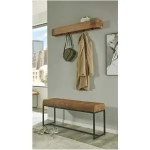 Zwarte wandkapstok – 100 x 13 x 20 cm Zwarte wandkapstok - 100 x 13 x 20 cm