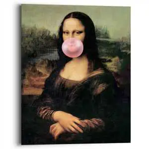 Deco panel Mona Lisa Bubblegum - 40 x 50 cm