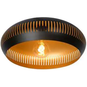 Plafonnier 45 cm, noir, acier, culot E27
