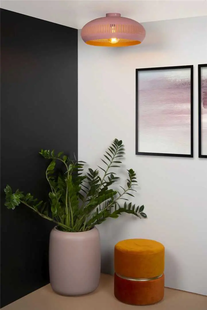 Plafondlamp Ø 45 cm, roze
