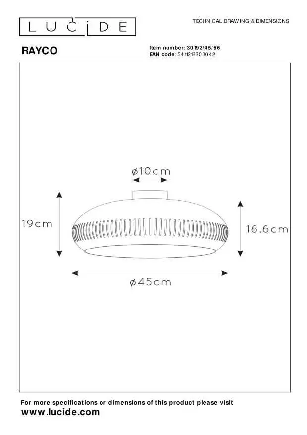Plafondlamp Ø 45 cm, roze