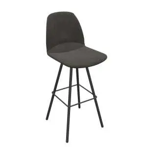Barkruk, zithoogte 80 cm, antracietkleurig, stevig onderstel