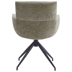 Armleunstoel, cappuccino bekleding met zwart onderstel Armleunstoel, cappuccino bekleding met zwart onderstel