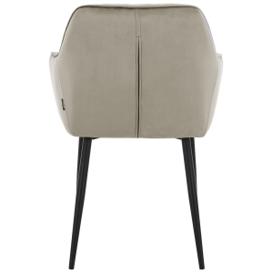 Armleunstoel 57 cm, taupe bekleding met zwart onderstel Armleunstoel 57 cm, taupe bekleding met zwart onderstel