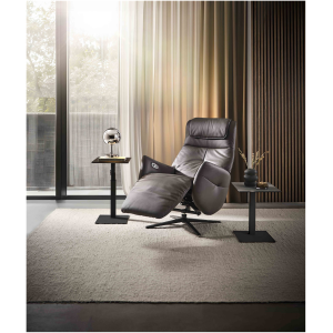 Massagefauteuil More, donkergrijs leder/PU Massagefauteuil More, donkergrijs leder/PU