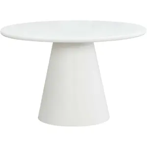 Table à manger 120 cm, blanc, MDF