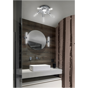Wandlamp, transparant heldere acrylkap, bolvormig, incl. 2 x LED SMD Wandlamp, transparant heldere acrylkap, bolvormig, incl. 2 x LED SMD