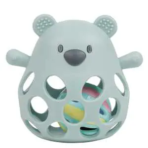 Baby speelset, berenrammelaar en bal in pastelgroen