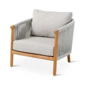 Loungestoel voor buiten 80 cm, naturel