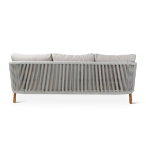 Tuinbank 3-zit 209 cm, teak naturel met kussens Cloud en cover Tuinbank 3-zit 209 cm, teak naturel met kussens Cloud en cover