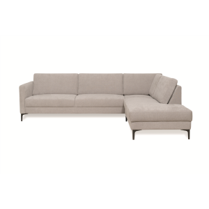 Promoties 28 Canapé d’angle 287 cm, tissu beige, accoudoir à gauche et angle ouvert à droite