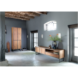Lage kast 200 cm, 2 deuren, 1 lade en 1 nis Lage kast 200 cm, 2 deuren, 1 lade en 1 nis