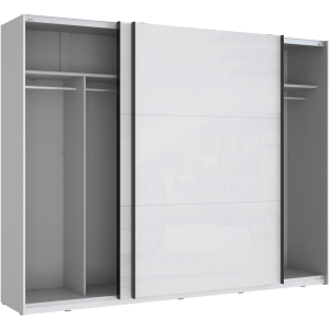 Kleerkast 269,9 cm, wit met 2 schuifdeuren Kleerkast 269,9 cm, wit met 2 schuifdeuren